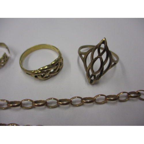 67 - A parcel of 9ct gold items, approx. gross parcel weight 13.5g some damages so sold as scrap