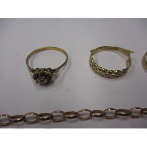 67 - A parcel of 9ct gold items, approx. gross parcel weight 13.5g some damages so sold as scrap