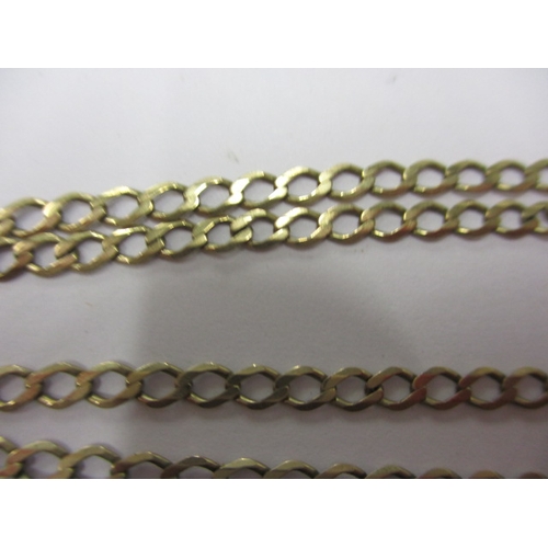 69 - Two 9ct gold necklace chains, approx. gross parcel weight 6.4g in useable pre-owned condition with w... 