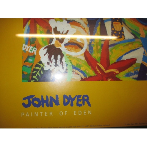 353 - A framed John Dyer Eden Project poster, approx. frame size 102x51cm, in good useable pre-owned condi... 