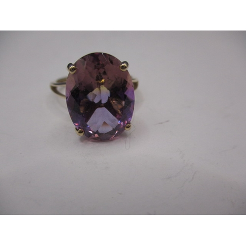 9 - A 9ct yellow gold ring with large ‘Ametrine’ stone, approx. ring size ‘S ½ ‘, approx. weight 3.8g, i... 