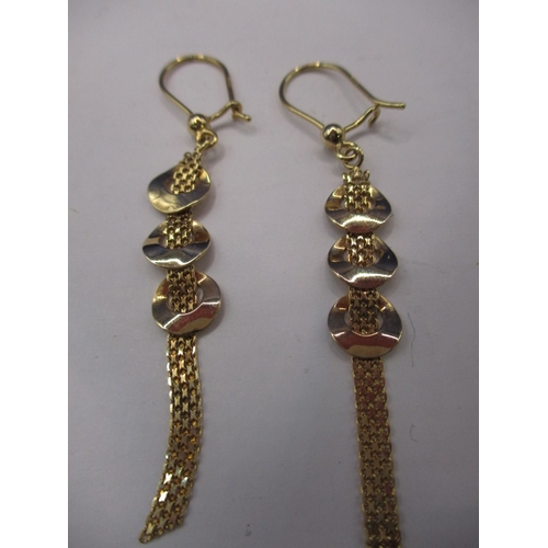 72 - A pair of 9ct yellow gold earrings, approx. weight 2.3g in near unused condition