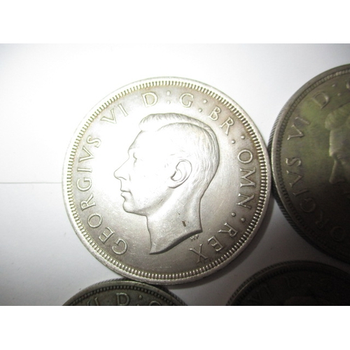 210 - A parcel of pre-decimal part silver coins, all in circulated condition with some very fine grades, a... 