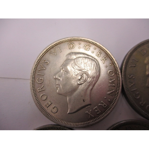 210 - A parcel of pre-decimal part silver coins, all in circulated condition with some very fine grades, a... 