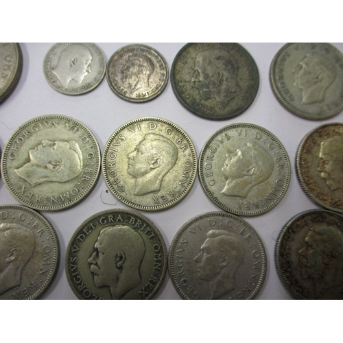 210 - A parcel of pre-decimal part silver coins, all in circulated condition with some very fine grades, a... 