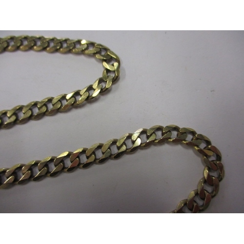 74 - A 9ct yellow gold flat curb link necklace, approx. linear length 47cm, approx. weight 25.4g, in usea... 