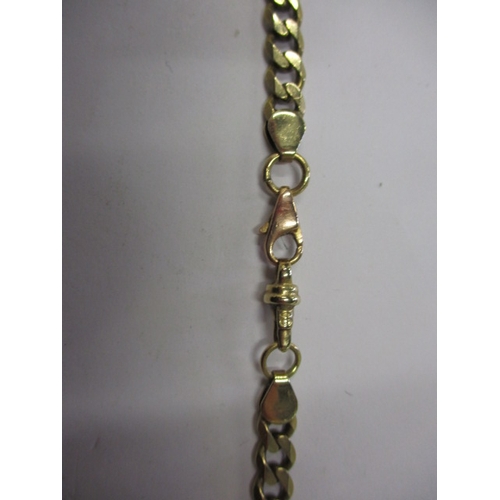 74 - A 9ct yellow gold flat curb link necklace, approx. linear length 47cm, approx. weight 25.4g, in usea... 