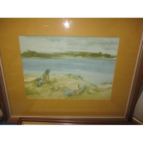 348 - Sir William Russell Flint, five prints, frame size of largest 53x42cm, all in useable pre-owned cond... 