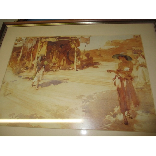 348 - Sir William Russell Flint, five prints, frame size of largest 53x42cm, all in useable pre-owned cond... 