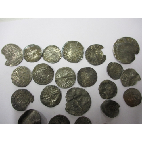 207 - A parcel of Roman and later silver and bronze coins and some tokens, all in circulated condition, va... 