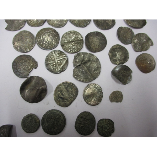 207 - A parcel of Roman and later silver and bronze coins and some tokens, all in circulated condition, va... 