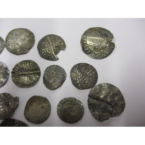 207 - A parcel of Roman and later silver and bronze coins and some tokens, all in circulated condition, va... 