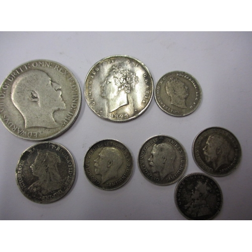 212 - A parcel of silver and part silver pre-decimal coins, all in circulated condition, approx. gross par... 