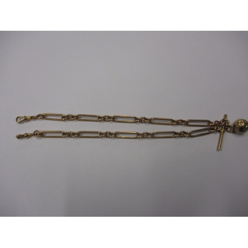 89 - A vintage 9ct yellow gold watch chain, approx. weight 18.2g, in useable pre-owned condition