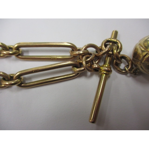 89 - A vintage 9ct yellow gold watch chain, approx. weight 18.2g, in useable pre-owned condition