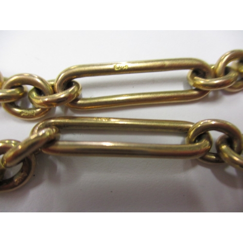 89 - A vintage 9ct yellow gold watch chain, approx. weight 18.2g, in useable pre-owned condition