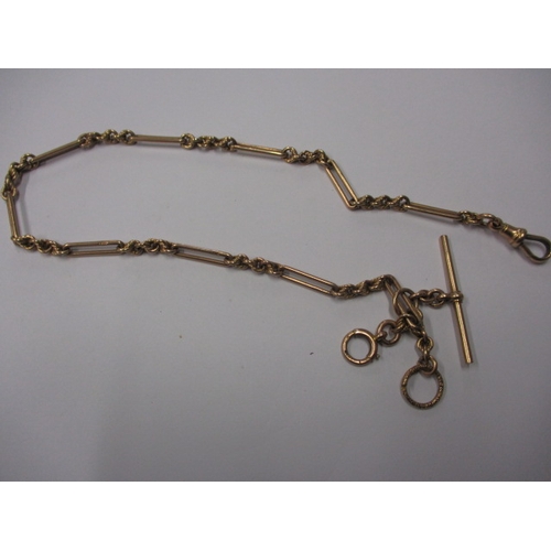 A vintage 9ct yellow gold watch chain, approx. weight 25.6g in useable pre-owned condition