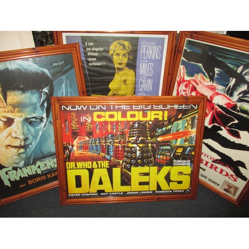 357 - 4 Framed posters, all for vintage science fiction based films, approx. size of largest 110x79cm