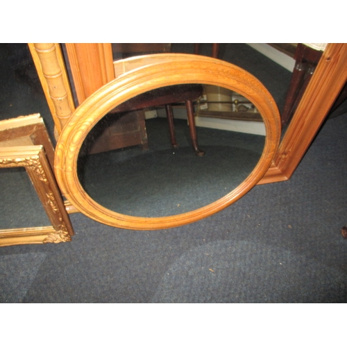 40 - Four vintage mirrors, to include one with bamboo style frame, all in good used condition, approx. si... 