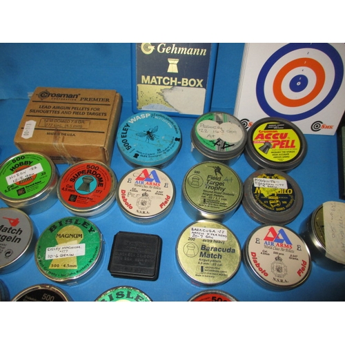 47 - A large quantity of air rifle pellets, calibres .177 & .22, various makers, some unopened tins