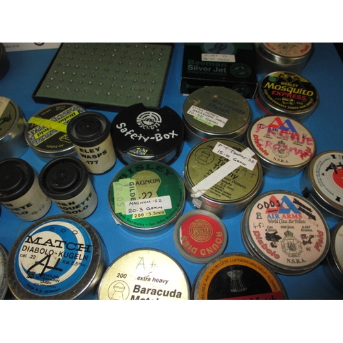 47 - A large quantity of air rifle pellets, calibres .177 & .22, various makers, some unopened tins