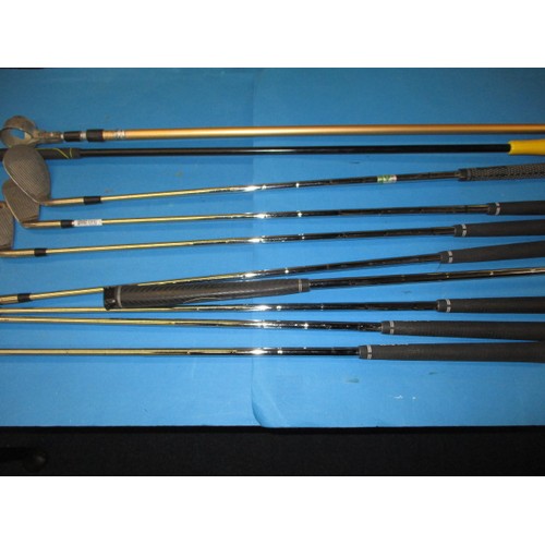 62 - A quantity of golf clubs and golf balls, all in used condition