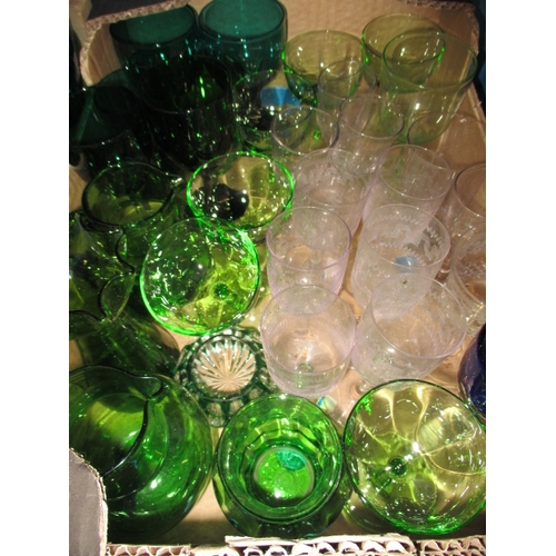 65 - A parcel of antique and later drinking glasses, to include hand-blown examples, all in used conditio... 