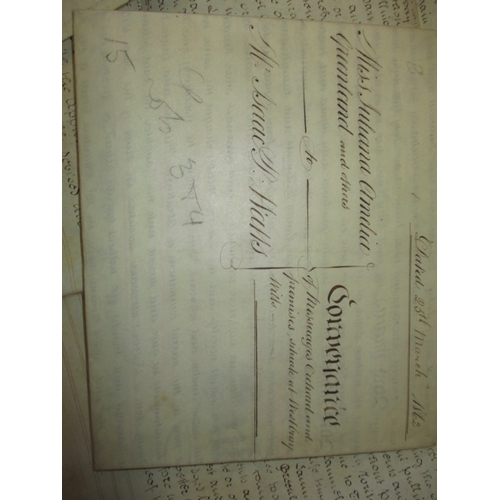 66 - Seven antique indentures, the earliest dating 1797, most related to Wiltshire