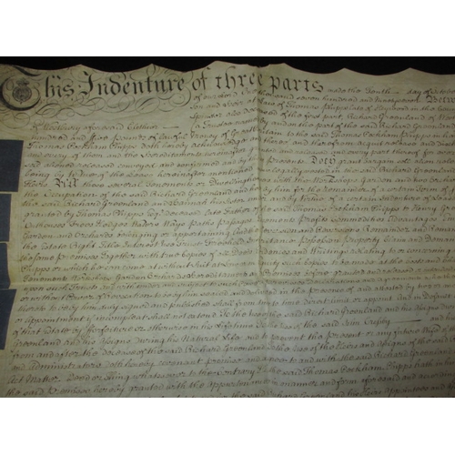 66 - Seven antique indentures, the earliest dating 1797, most related to Wiltshire