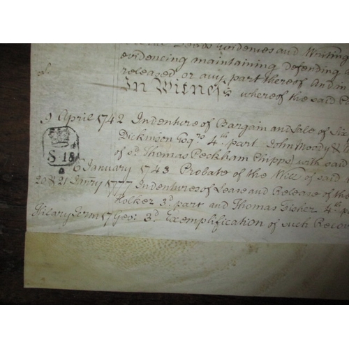 66 - Seven antique indentures, the earliest dating 1797, most related to Wiltshire