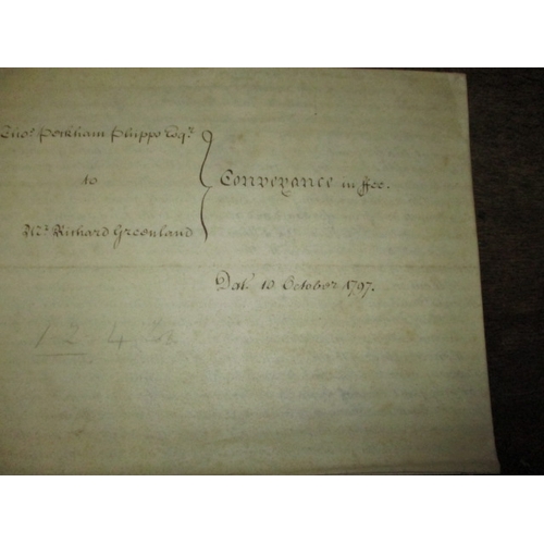 66 - Seven antique indentures, the earliest dating 1797, most related to Wiltshire