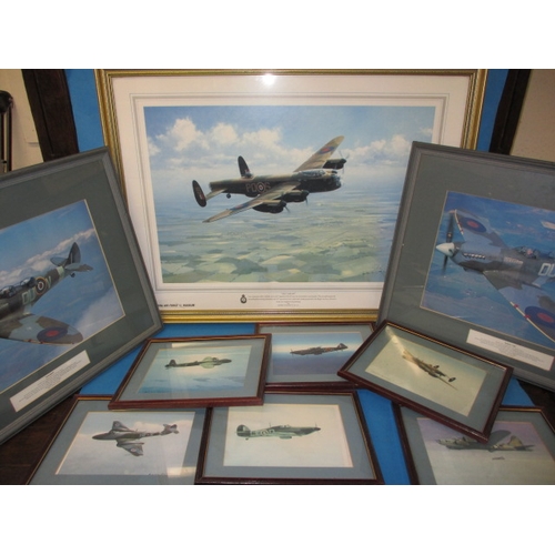 67 - WWII Aircraft pictures, various planes, all in used condition, approx. size of largest 73x56cm