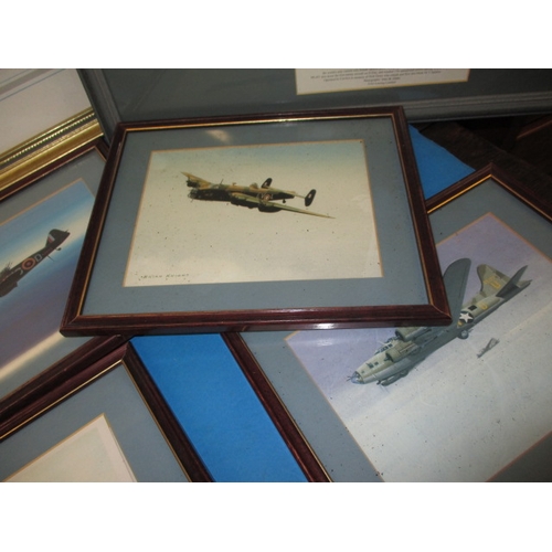 67 - WWII Aircraft pictures, various planes, all in used condition, approx. size of largest 73x56cm