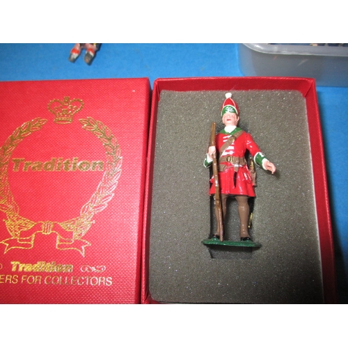 69 - A quantity of vintage die-cast model soldiers, various sizes, all in play worn condition