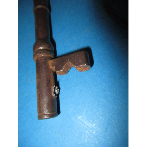 75 - 6 Antique lock keys, approx. length of largest 17cm, one with damage