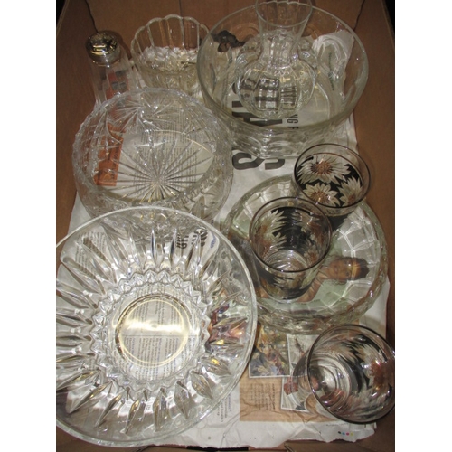 84 - A quantity of lead crystal and other glass wears, to include a set of 6 beakers, a Dartington jug an... 