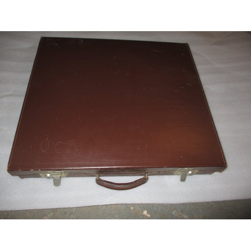 88 - A vintage Masonic leather Grand masters Regalia case, having general use-related marks, no key, appr... 