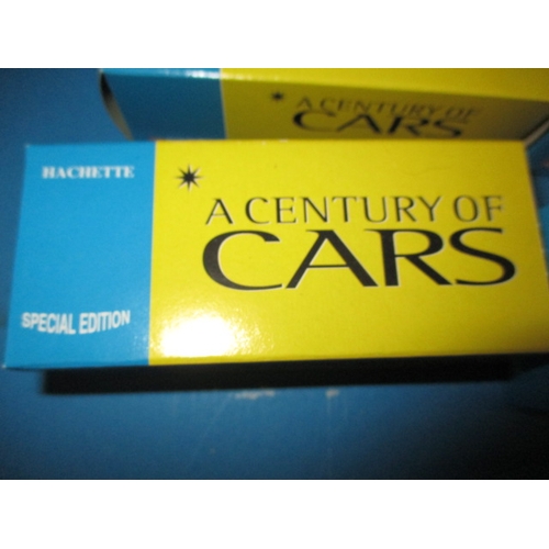 100 - A century of cars by Hachette, includes boxed cars and magazines in folders, all cars in unused cond... 