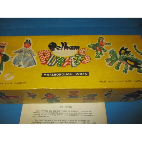 113 - A 1960s Pelham rod puppet, Mr Rusty from the magic roundabout, in original box with instruction pape... 