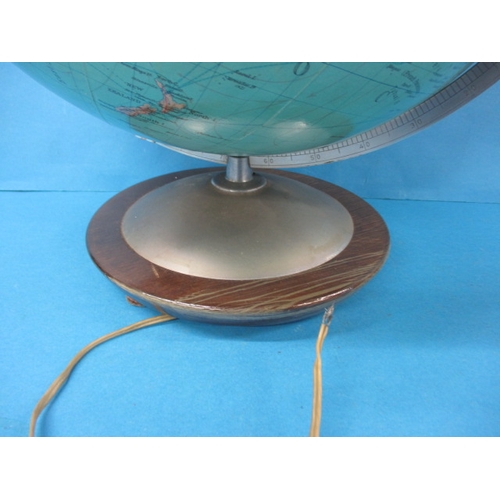 150 - A vintage Columbus duo globe, approx. height 44cm, requiring electrical connection check, in useable... 