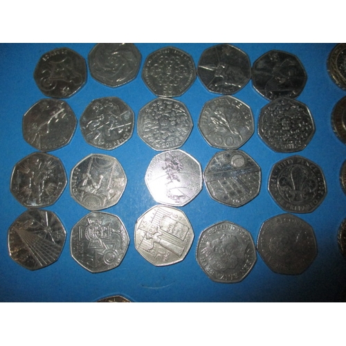 159 - A quantity of collectable 50p £1 & £2 coins, all in circulated condition