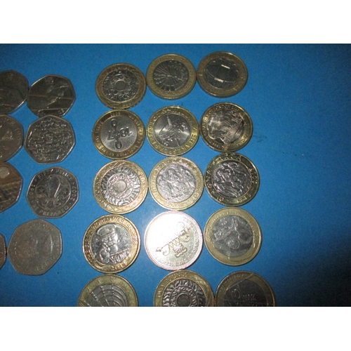 159 - A quantity of collectable 50p £1 & £2 coins, all in circulated condition