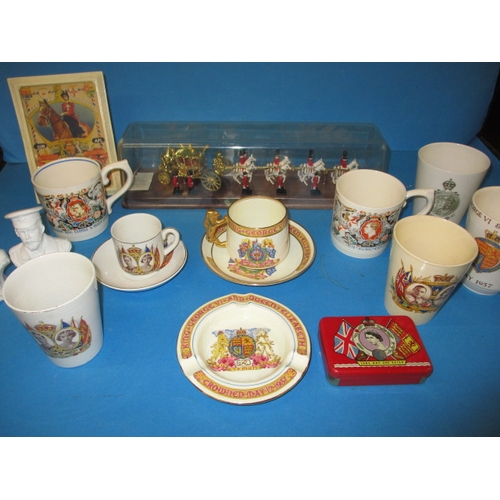 A parcel of Royal commemoratives, to include Edward VIII and George VI mugs with Laura Knight designs, all with no observed damage