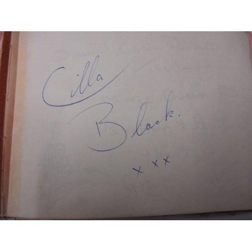 178 - An autograph book with numerous autographs, most obtained at the Rhodes centre in Bishops Stortford,... 