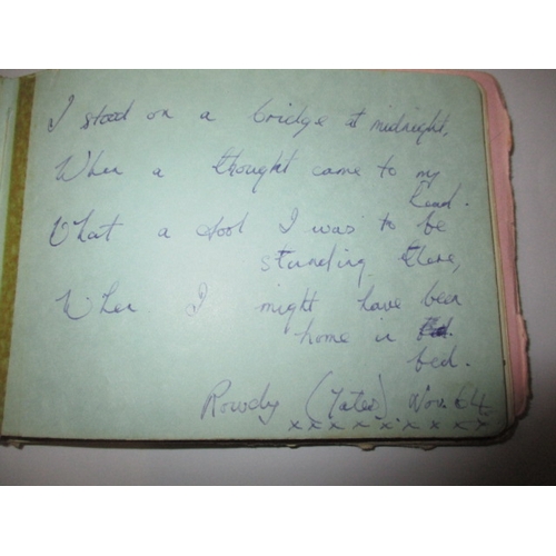 178 - An autograph book with numerous autographs, most obtained at the Rhodes centre in Bishops Stortford,... 