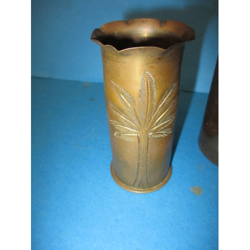 191 - A quantity of trench art and other associated metal items, all in used condition