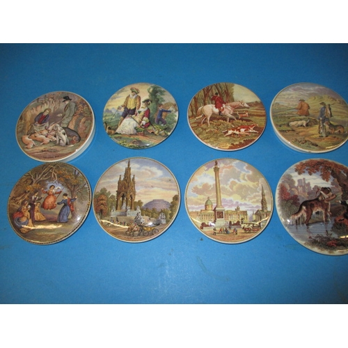 199 - A parcel of antique and later pot lids, all with general age-related marks but no observed damages