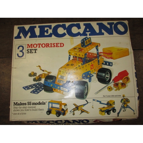 211 - A boxed Mecanno motorised set 3 , in used condition and not checked to see if complete and damage to... 