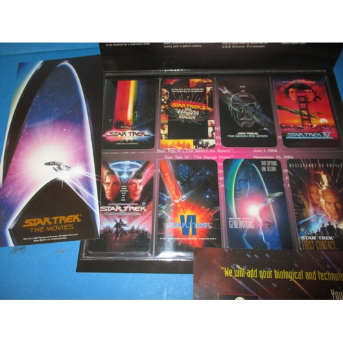 212 - A collection of limited edition Star Trek phone cards, all in presentation packs