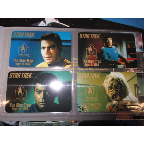 212 - A collection of limited edition Star Trek phone cards, all in presentation packs